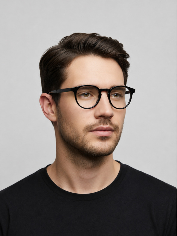 VEYREY VeyRey nerd acetatne sunčane naočale Phuffy crni okvir prozirna stakla