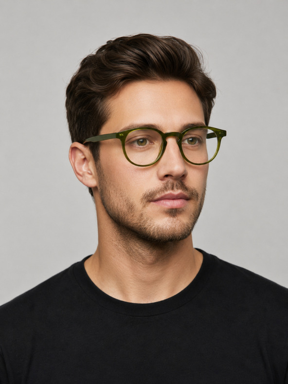 VEYREY VeyRey nerd acetatne sunčane naočale Scewate zelena okvir prozirna stakla