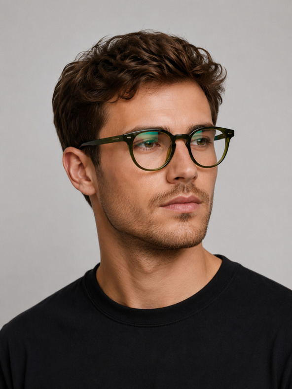 VEYREY VeyRey nerd acetatne sunčane naočale Scewate zelena okvir prozirna stakla