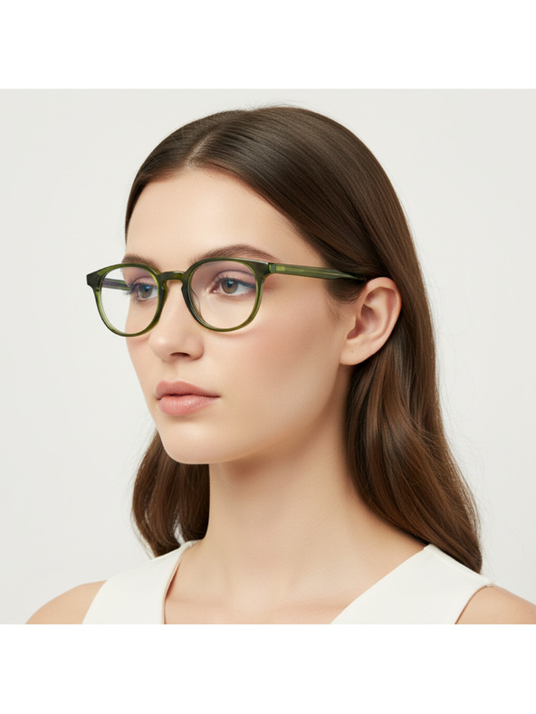 VEYREY VeyRey nerd acetatne sunčane naočale Scewate zelena okvir prozirna stakla