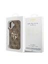 Guess Guess PU Leather 4G Metal Logo Gold Frame Stražnji Poklopac za iPhone 17 Brown