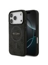 Guess Guess PU Leather 4G Colored Ring MagSafe Stražnji Poklopac za iPhone 17 Pro Black