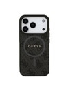 Guess Guess PU Leather 4G Colored Ring MagSafe Stražnji Poklopac za iPhone 17 Pro Black