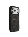 Guess Guess PU Leather 4G Colored Ring MagSafe Stražnji Poklopac za iPhone 17 Pro Black