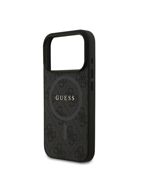 Guess Guess PU Leather 4G Colored Ring MagSafe Stražnji Poklopac za iPhone 17 Pro Black