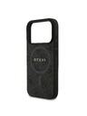 Guess Guess PU Leather 4G Colored Ring MagSafe Stražnji Poklopac za iPhone 17 Pro Black