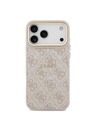 Guess Guess PU Leather 4G Gold Frame MagSafe Stražnji Poklopac za iPhone 17 Pro Max Pink