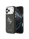 Guess Guess PU 4G Metal Logo Stražnji Poklopac za iPhone 17 Pro Max Silver Black