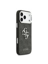 Guess Guess PU 4G Metal Logo Stražnji Poklopac za iPhone 17 Pro Max Silver Black