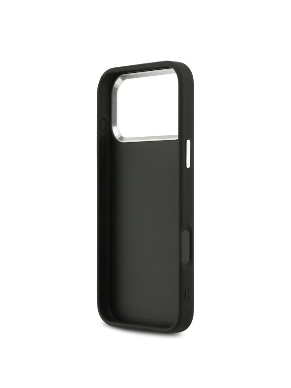 Guess Guess PU 4G Metal Logo Stražnji Poklopac za iPhone 17 Pro Max Silver Black