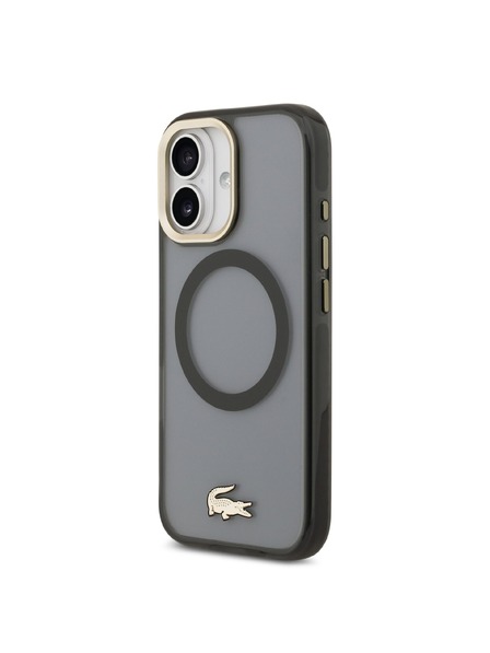 Lacoste Lacoste PC/TPU Frosted Finish Gold Logo MagSafe Stražnji Poklopac za iPhone 17 Black