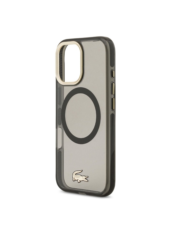 Lacoste Lacoste PC/TPU Frosted Finish Gold Logo MagSafe Stražnji Poklopac za iPhone 17 Black