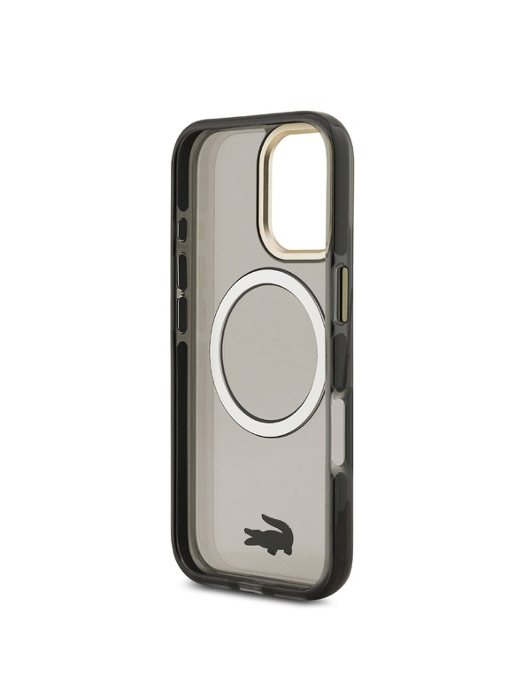 Lacoste Lacoste PC/TPU Frosted Finish Gold Logo MagSafe Stražnji Poklopac za iPhone 17 Black