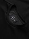 Ombre Clothing Muške dukserice sa aplikacijom križa i srebrnim kamenjem sa okruglim izrezom - crna V1 OM-SSNZ-0271 Ombre Clothing
