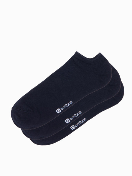 Ombre Clothing Muške čarape 3-pack - tamno plava V1 OM-SOSS-0102 Ombre Clothing