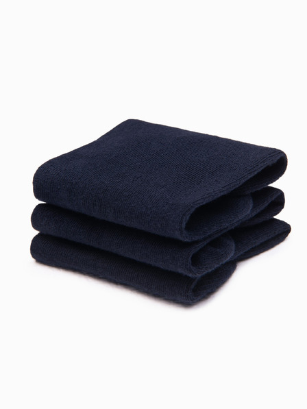 Ombre Clothing Muške čarape 3-pack - tamno plava V1 OM-SOSS-0102 Ombre Clothing