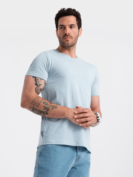 Ombre Clothing Svijetloplava muška osnovna majica Ombre Clothing