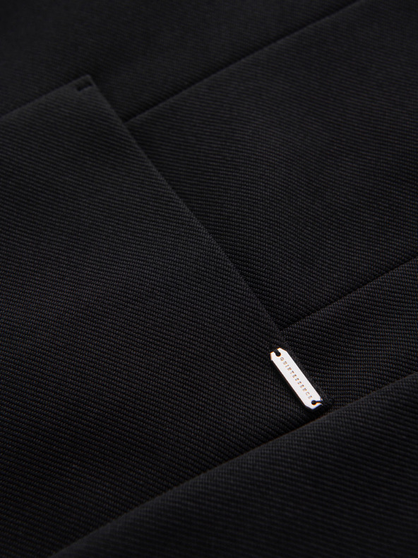 Ombre Clothing Muška strukturirana jakna s visokim ovratnikom i kapuljačom - crna V2 M167 Ombre Clothing