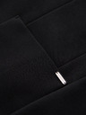 Ombre Clothing Muška strukturirana jakna s visokim ovratnikom i kapuljačom - crna V2 M167 Ombre Clothing