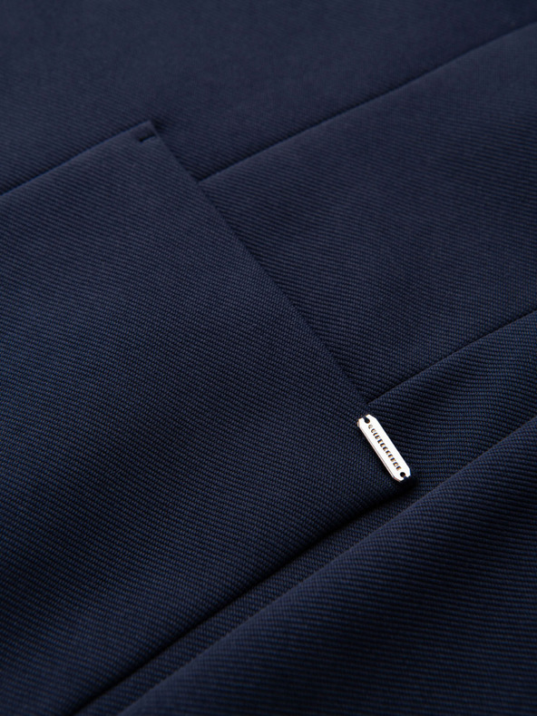 Ombre Clothing Muška strukturirana jakna s kapuljačom i visokim ovratnikom - tamno plava V3 M167 Ombre Clothing