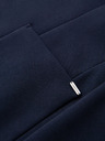 Ombre Clothing Muška strukturirana jakna s kapuljačom i visokim ovratnikom - tamno plava V3 M167 Ombre Clothing