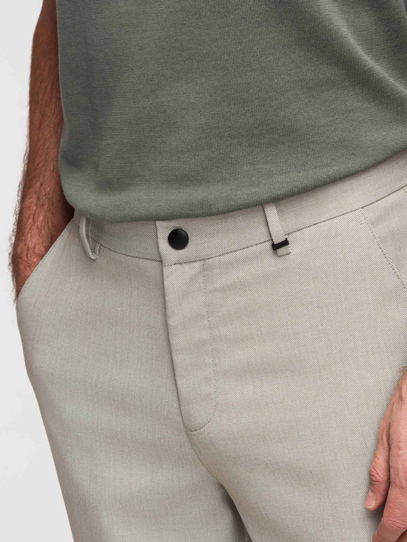 Ombre Clothing Muške chino hlače REGULAR FIT s elastičnim strukom - siva i bež V1 P1525 Ombre Clothing