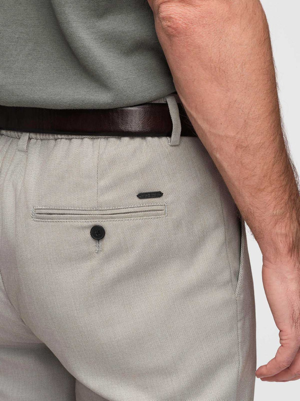 Ombre Clothing Muške chino hlače REGULAR FIT s elastičnim strukom - siva i bež V1 P1525 Ombre Clothing