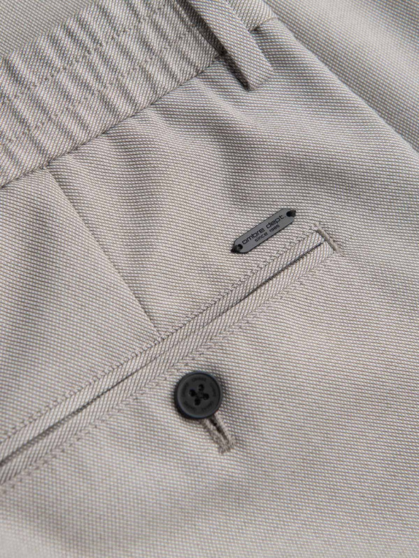 Ombre Clothing Muške chino hlače REGULAR FIT s elastičnim strukom - siva i bež V1 P1525 Ombre Clothing