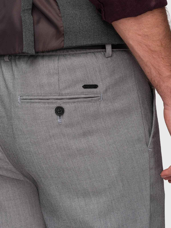 Ombre Clothing Muške chino hlače REGULAR FIT s elastičnim strukom - siva V2 P1525 Ombre Clothing