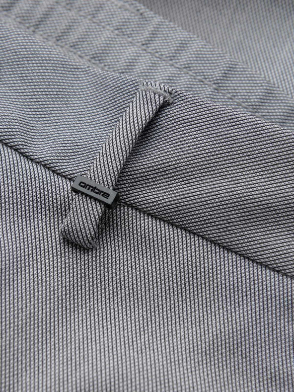 Ombre Clothing Muške chino hlače REGULAR FIT s elastičnim strukom - siva V2 P1525 Ombre Clothing