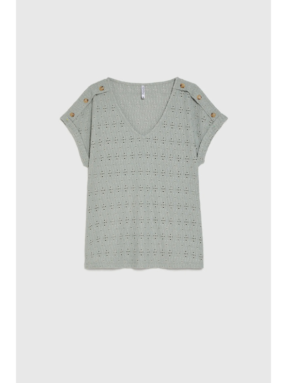 Moodo Azurna bluza maslinasto zelena Moodo