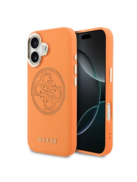 Guess Guess PU Perforated 4G Logo MagSafe Zadnji poklopac za iPhone 17 Orange