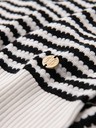 Ombre Clothing Muška mornarsko prugasta pletena majica s prorezima - crno-bijela