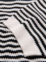 Ombre Clothing Muška mornarsko prugasta pletena majica s prorezima - crno-bijela