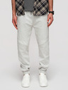 Ombre Clothing Muške pletene jogger hlače sa prošivanjem nogavica - svjetlosno sive V3 P1521 Ombre Clothing