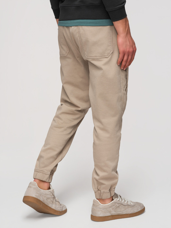 Ombre Clothing Muške pletene hlače sa prošivanjem na nogavicama - pepeljasto sive V1 P1521 Ombre Clothing