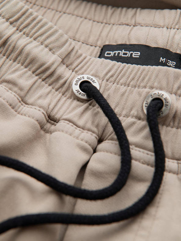 Ombre Clothing Muške pletene hlače sa prošivanjem na nogavicama - pepeljasto sive V1 P1521 Ombre Clothing