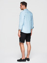Ombre Clothing Muške klasične chino bermude sa savijenim nogavicama - crne V9 W532 Ombre Clothing