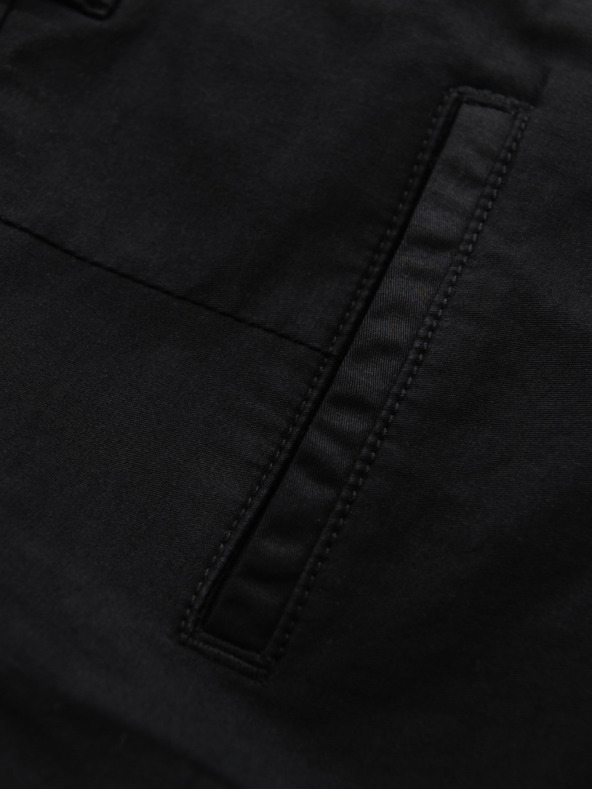 Ombre Clothing Muške klasične chino bermude sa savijenim nogavicama - crne V9 W532 Ombre Clothing