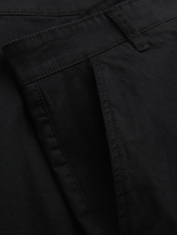 Ombre Clothing Muške klasične chino bermude sa savijenim nogavicama - crne V9 W532 Ombre Clothing