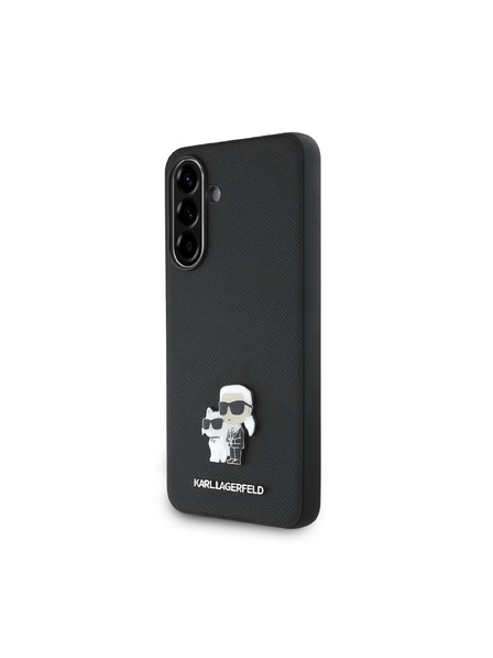 Karl Lagerfeld Karl Lagerfeld PU Saffiano Metal Karl and Choupette Stražnja Zaštita za Samsung Galaxy A56 Black