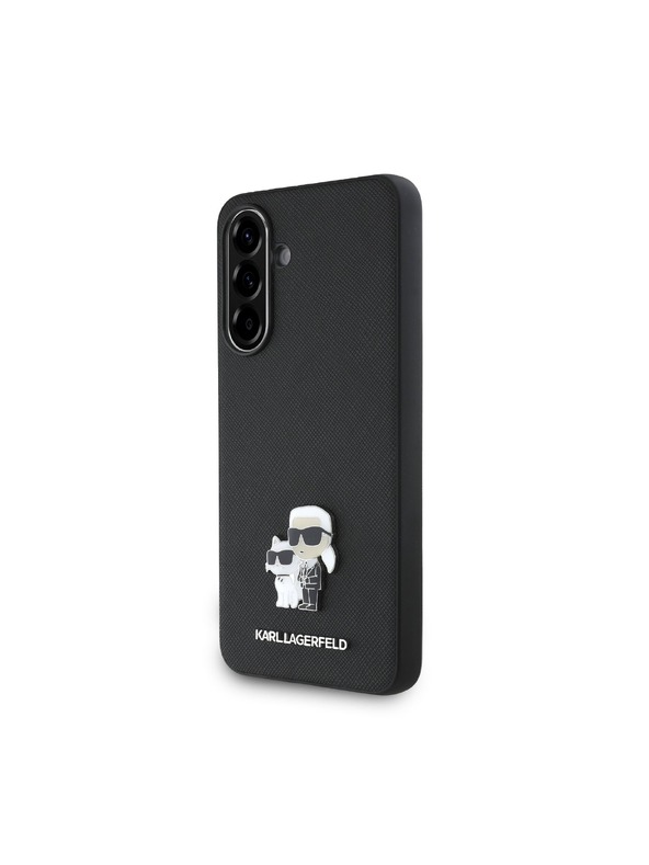 Karl Lagerfeld Karl Lagerfeld PU Saffiano Metal Karl and Choupette Stražnja Zaštita za Samsung Galaxy A56 Black