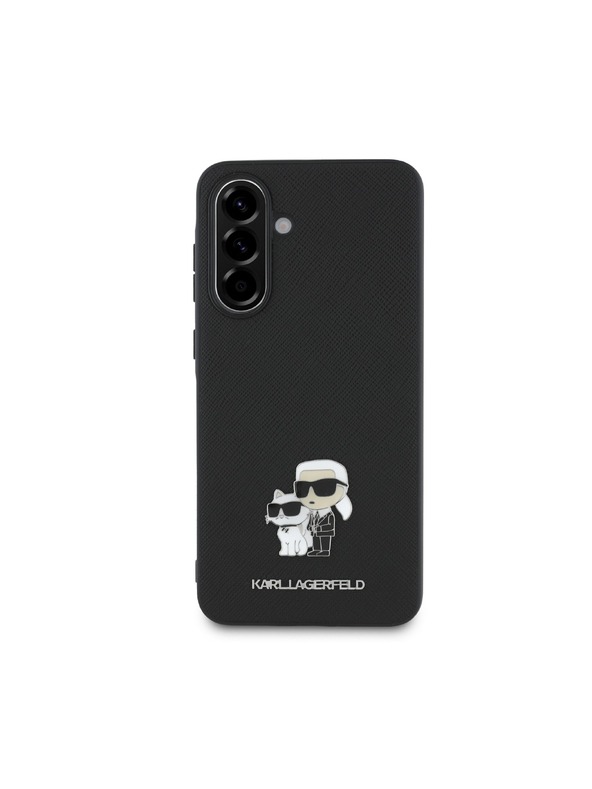 Karl Lagerfeld Karl Lagerfeld PU Saffiano Metal Karl and Choupette Stražnja Zaštita za Samsung Galaxy A56 Black