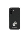 Karl Lagerfeld Karl Lagerfeld PU Saffiano Metal Karl and Choupette Stražnja Zaštita za Samsung Galaxy A56 Black