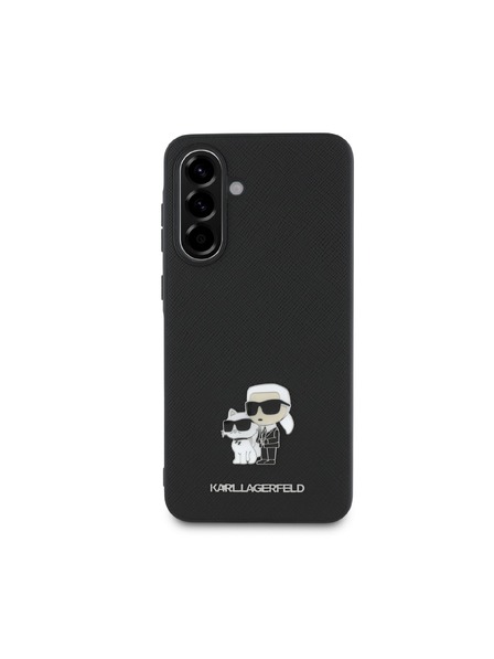 Karl Lagerfeld Karl Lagerfeld PU Saffiano Metal Karl and Choupette Stražnja Zaštita za Samsung Galaxy A56 Black