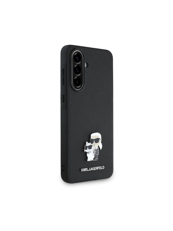 Karl Lagerfeld Karl Lagerfeld PU Saffiano Metal Karl and Choupette Stražnja Zaštita za Samsung Galaxy A56 Black