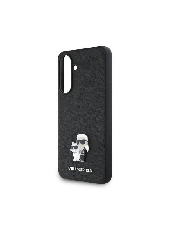 Karl Lagerfeld Karl Lagerfeld PU Saffiano Metal Karl and Choupette Stražnja Zaštita za Samsung Galaxy A56 Black