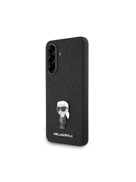 Karl Lagerfeld Karl Lagerfeld Fixed Glitter Metal Ikonik Stražnja Zaštita za Samsung Galaxy A56 Black