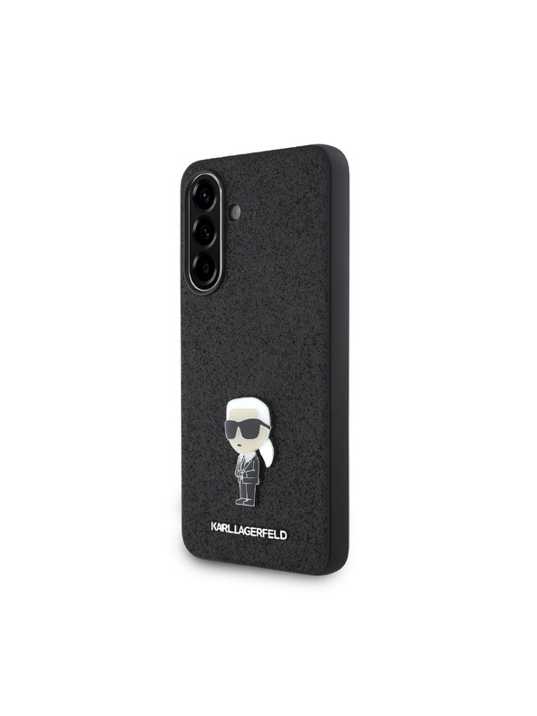 Karl Lagerfeld Karl Lagerfeld Fixed Glitter Metal Ikonik Stražnja Zaštita za Samsung Galaxy A56 Black