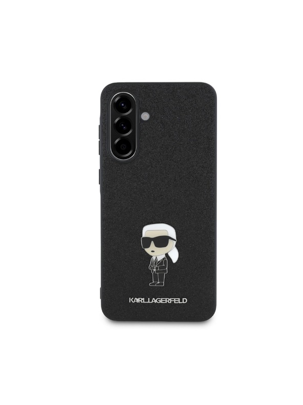 Karl Lagerfeld Karl Lagerfeld Fixed Glitter Metal Ikonik Stražnja Zaštita za Samsung Galaxy A56 Black